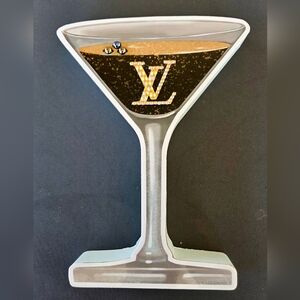 Designer Luxury 3D Gemstone Wood Art Espesso Martini Design- Home Decor